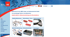 Desktop Screenshot of beck-kabelkonfektion.de